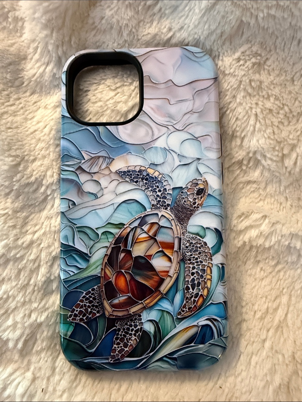 Sea Turtle Pattern Phone Case - Blue & Teal